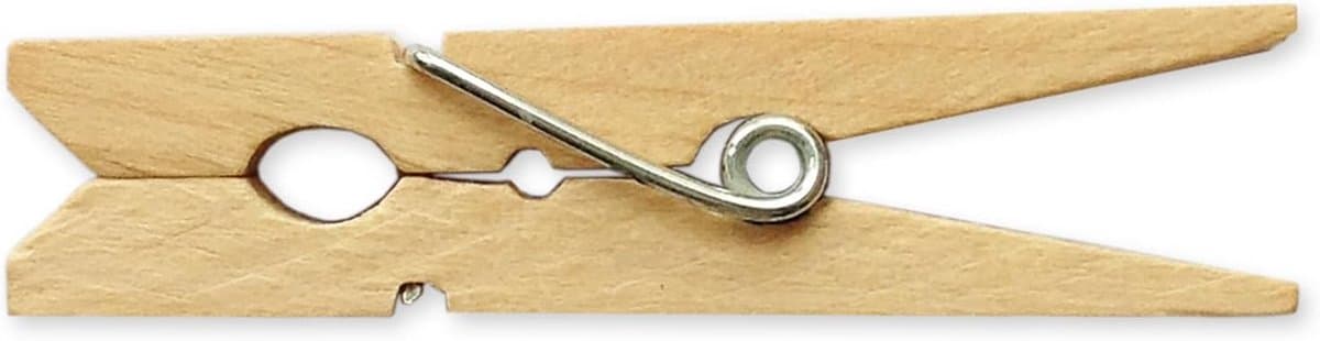 Houten Knijpers Klein (4,8 cm) - Decoratieve Waslijn Pinnen voor Knutselen en Decoratie - 50 Stuks — afbeelding 1