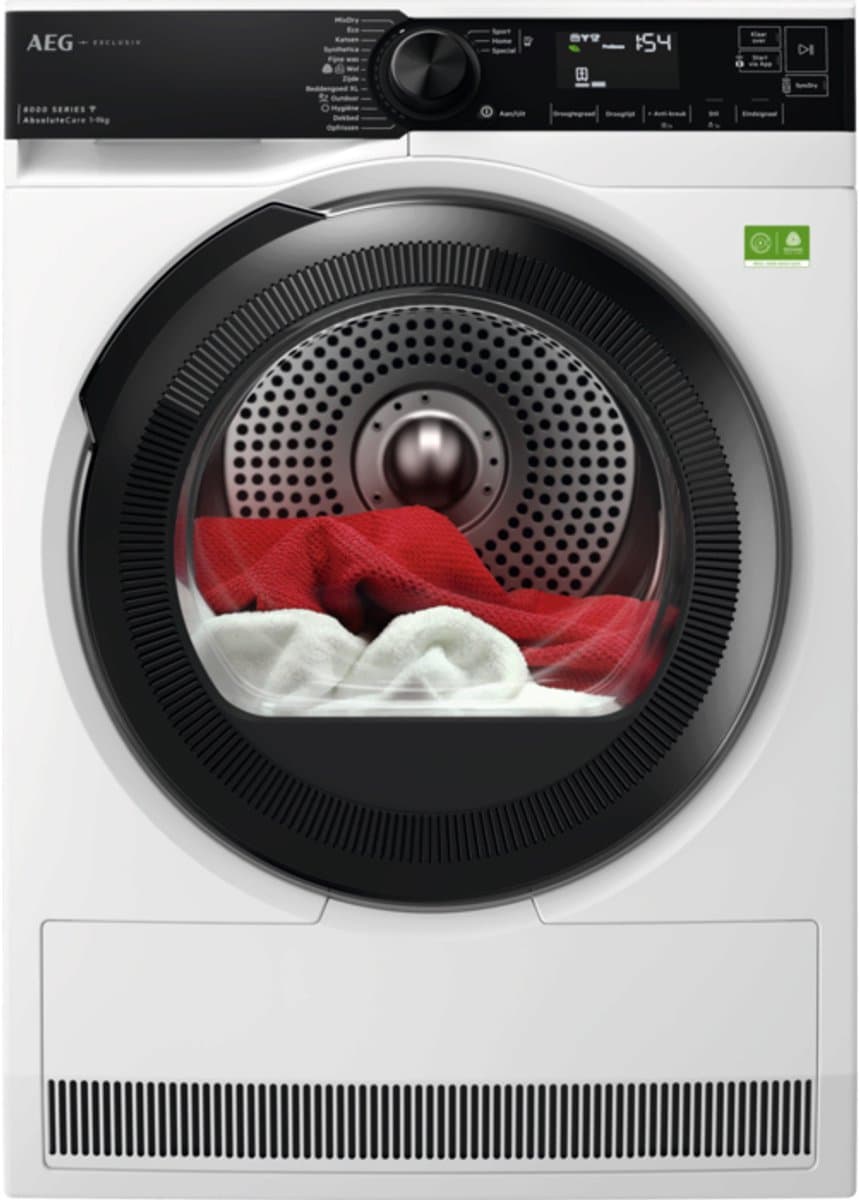 AEG Series 8000 TR86KASSEL wasdroger Vrijstaand Voorlader 9 kg Wit — afbeelding 1