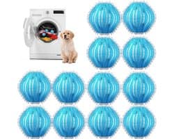 Vitdipy - 12 stuks - Wasballen - Drogerballen - Anti haar - Ook geschikt voor dierenharen - Sneller droog
