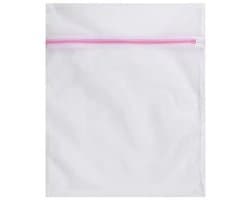 Waszak - Wasnetje - Lingerie waszak - Wit met roze - 40/50CM - Was zak - Met rits - Voorzichtig wassen - Geen handwas nodig - CHPN