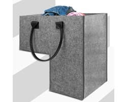 Trapmand - Trappenmand-organizer - 40cm - multifunctionele trapmand - opvouwbare L-vormige opbergmand van vilt - Geschikt Voor thuiskantoor, tapijt en houten trappen - grijs