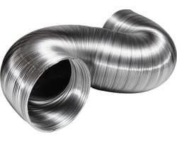 Dparts 120mm aluminium luchtafvoerslang - 1,5 meter - hittebestendig tot 250 °C - flexibel afzuigkap wasdroger lucht afvoer slang - flexibele ventilatieslang buis — afbeelding 1