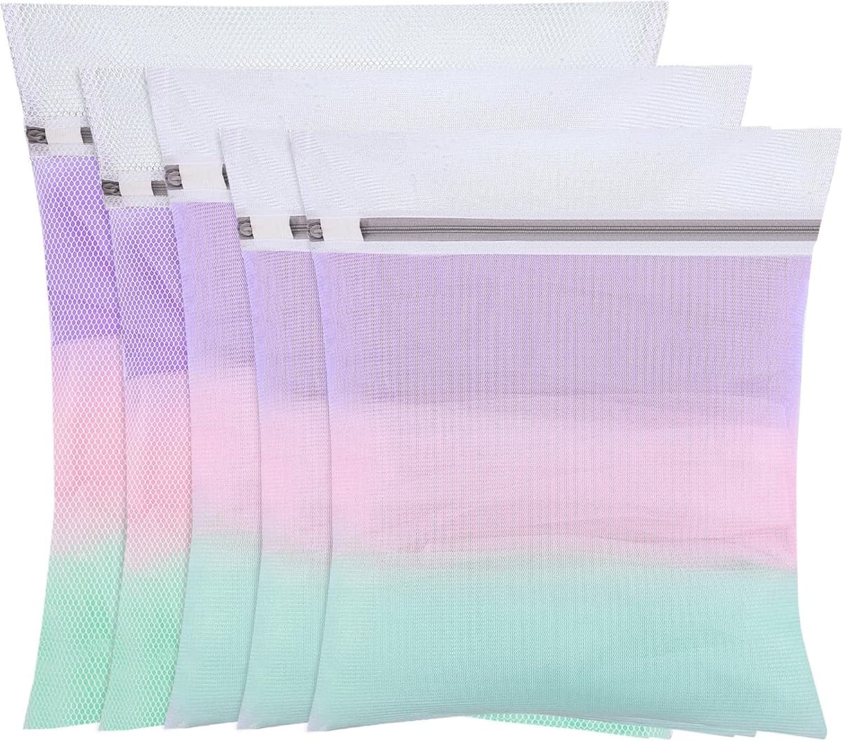 Set van 5 Wasnetten voor de Wasmachine, Waszak met Rits voor Kleding, Ondergoed en Babykleding (30 x 40 cm / 40 x 50 cm / 50 x 60 cm) — afbeelding 1