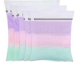 Set van 5 Wasnetten voor de Wasmachine, Waszak met Rits voor Kleding, Ondergoed en Babykleding (30 x 40 cm / 40 x 50 cm / 50 x 60 cm)