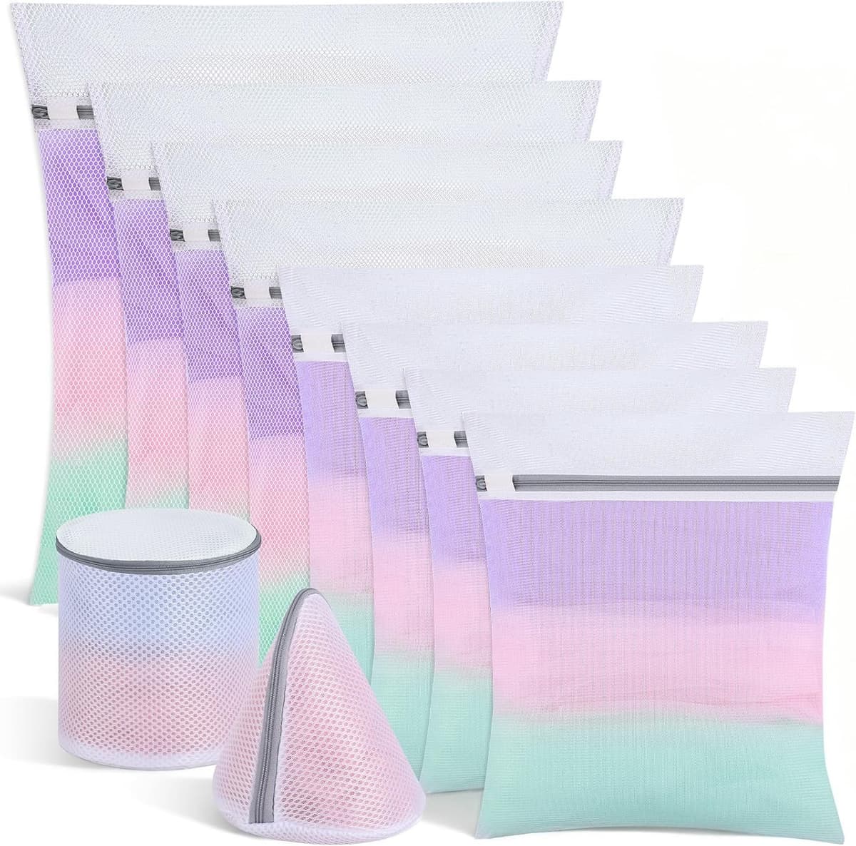10 Stuks Herbruikbare Wasnetten voor Wasmachine - Waszak met Ritssluiting voor Beha's, Kleding en Babykleding, Ideaal voor Overhemden en Broeken — afbeelding 1