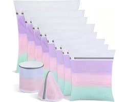 10 Stuks Herbruikbare Wasnetten voor Wasmachine - Waszak met Ritssluiting voor Beha's, Kleding en Babykleding, Ideaal voor Overhemden en Broeken