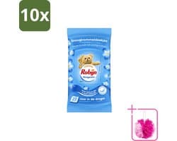 10 x Robijn – Droogtrommeldoekjes – Morgenfris - 20 Doekjes - Bulkverpakking - Droogtrommeldoekjes - Douchemop - Wasgoed drogen