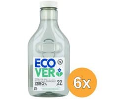 6x Ecover Wasmiddel Zero Wol & Fijn (1000 ml)