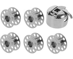 1set Metaal Bobbin Case Met Verstelbare Bobbins Voor Huishoudelijke Naaimachines Duurzaam Ruimtebesparend Naaiaccessoire