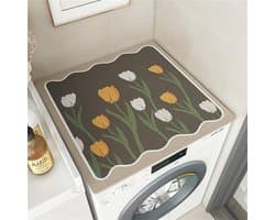 Wasmachine Droger Topmat - Apparaatbeschermer - Apparaten Beschermen - Snel Absorberend - 60 x 60 cm - Grijs