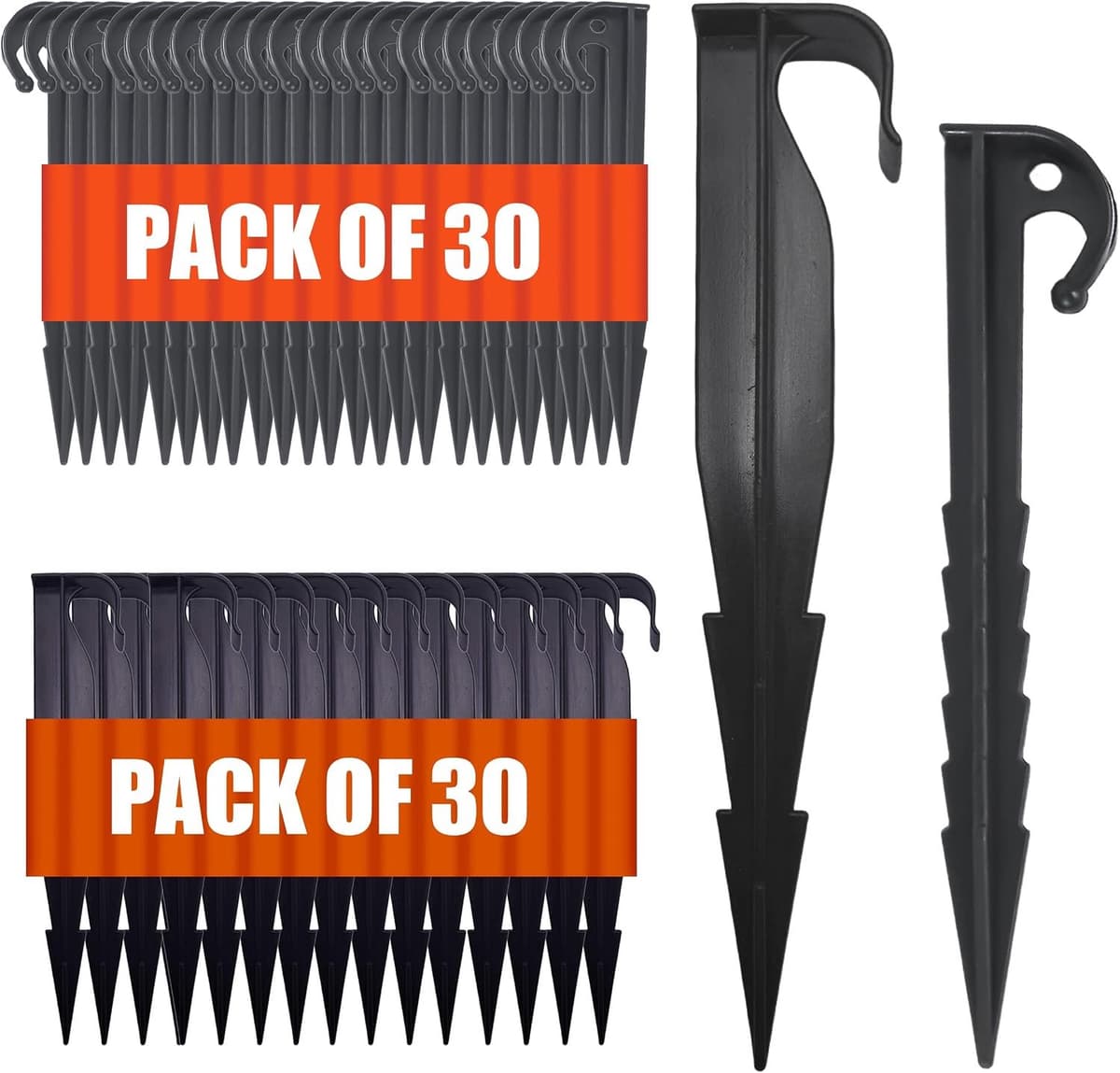 Grondankers 14,5 cm en 16 cm - plastic - 60 stuks - voor bevestigen irrigatieslang - Vemera — afbeelding 1
