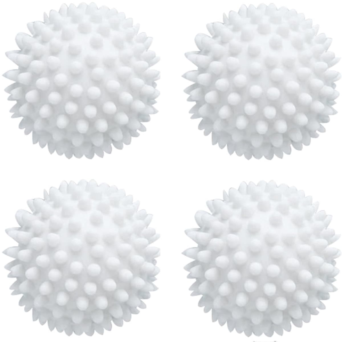 Drogerballen 4 stuks - Herbruikbare Wasballen - Pluizigere Was - Rimpelvermindering - Zachte Spijkers - 6,5 cm Diameter — afbeelding 1