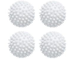 Drogerballen 4 stuks - Herbruikbare Wasballen - Pluizigere Was - Rimpelvermindering - Zachte Spijkers - 6,5 cm Diameter