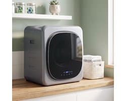 COVREO Wasdroger met smart modus en 6 tijdstanden – 48x40x56 cm – Luchtafvoerdroger met RVS trommel – voor 2.5 kg was – Zilver