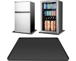Lekbak Wasmachine - Siliconen Koelkastmat - Opvangbak tegen lekkage - Lekbak Koelkast Vaatwasser Diepvriezer - 60×60cm - zwart