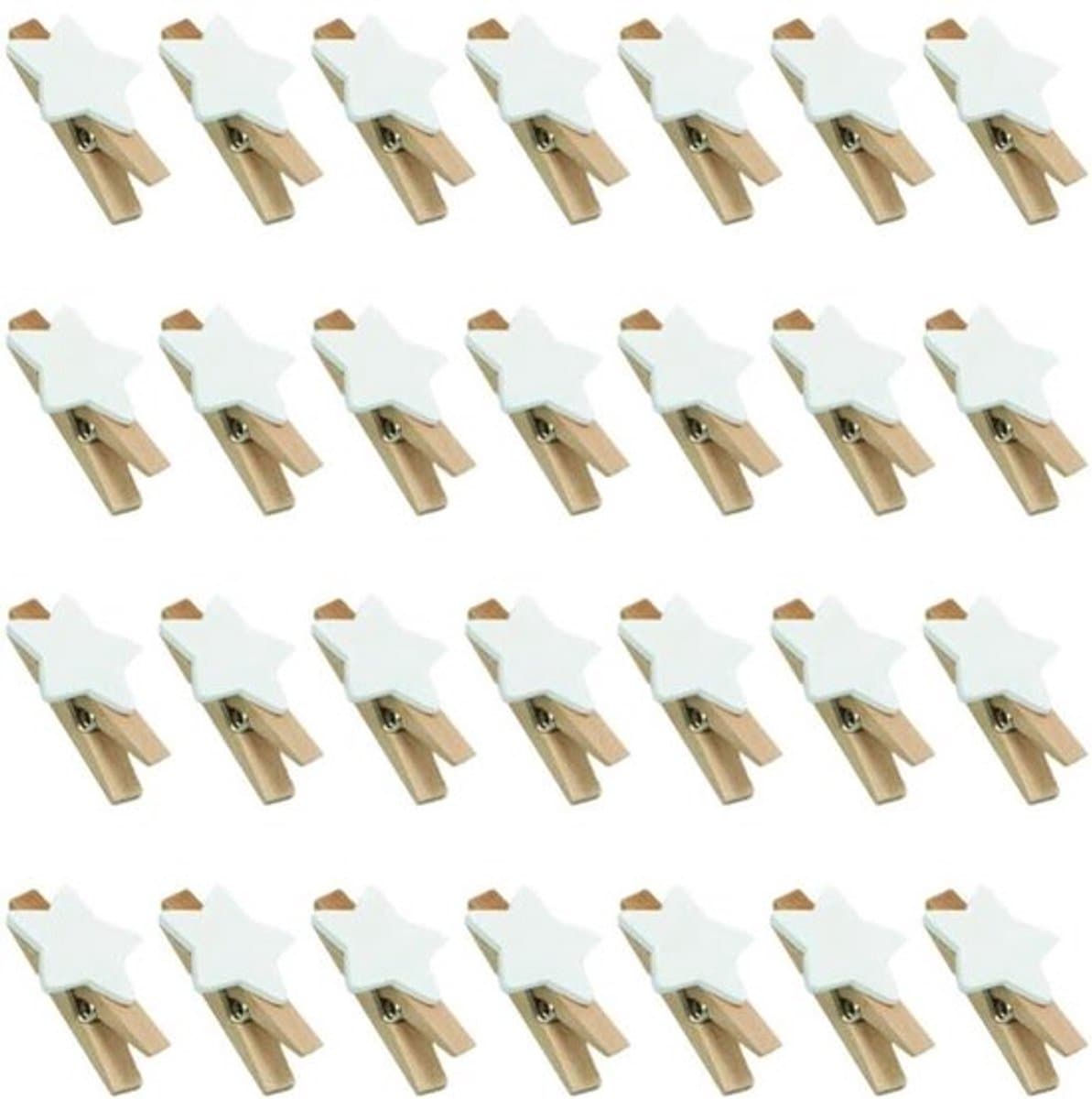 Sterren Wasknijpers - Houten Decoratieve Klemmen - Handwerk Clips - Klein Formaat - Kerst Decoratie - Perfect voor Bruiloften en Feestjes — afbeelding 1