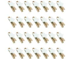 Sterren Wasknijpers - Houten Decoratieve Klemmen - Handwerk Clips - Klein Formaat - Kerst Decoratie - Perfect voor Bruiloften en Feestjes