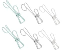 Wasknijpers - Kledingklemmen Clips - Kleding Ophangen - Winddicht Ontwerp - 10 cm - Wit