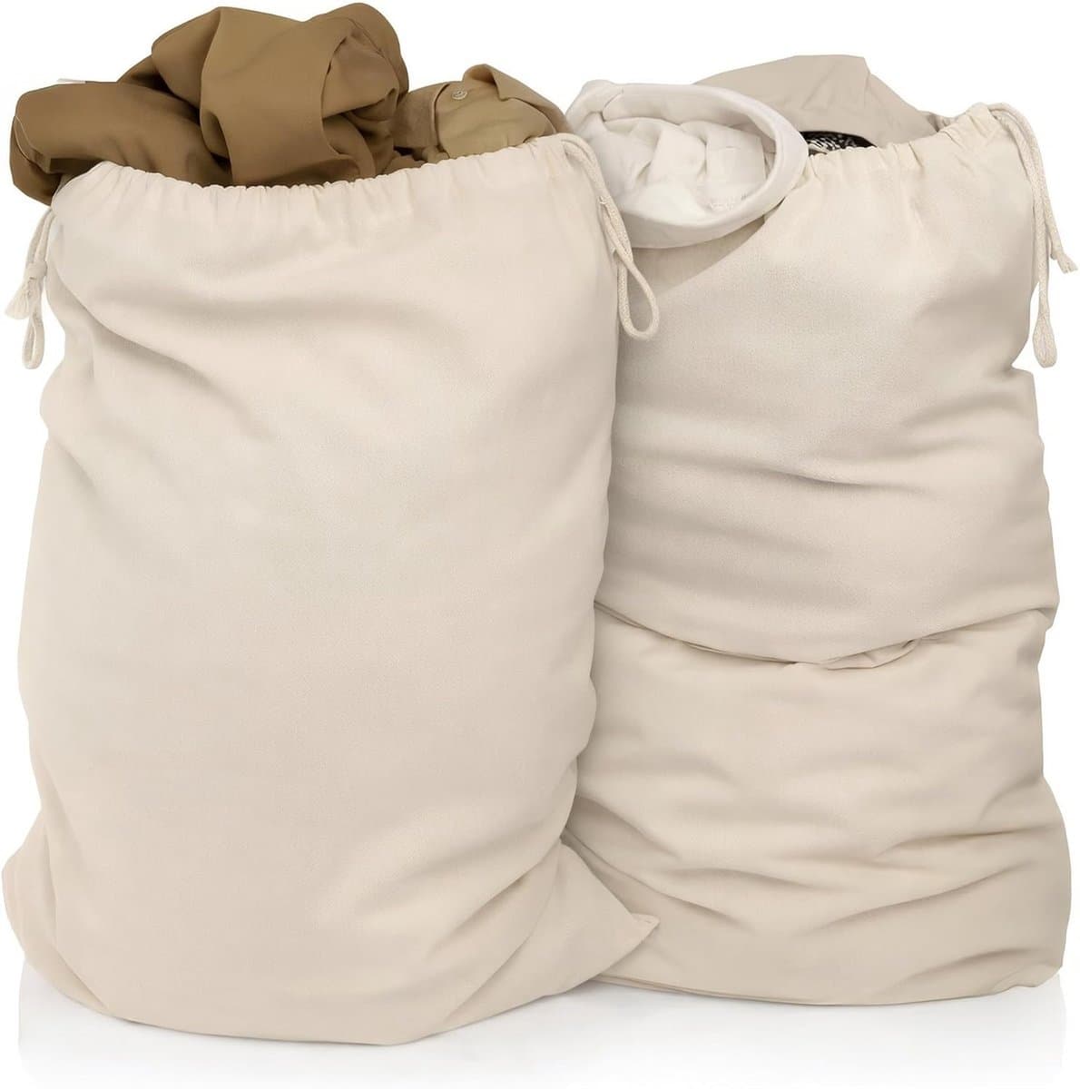 Solidchoice - Waszakken Set van 2, 50 x 75 cm, Katoen met Trekkoord — afbeelding 1
