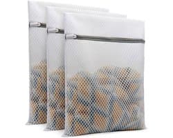 3pcsEen set waszakken van honingraatgaas, geschikt voor het opbergen van kwetsbare kledingstukken en voor gebruik als machinewasbare zakken voor ondergoed,30x40cm — afbeelding 1