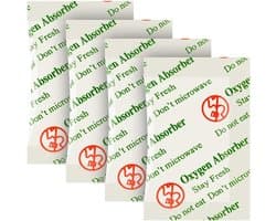 Pakketten) Zuurstofabsorberende pakketten van voedingskwaliteit voor voedselbewaring