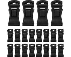 Sokkenklemmen met Haak - Kledingclips Droogrek - Kleding Drogen - Antislip Ontwerp - 3.00X1.30X1.20CM - Zwart