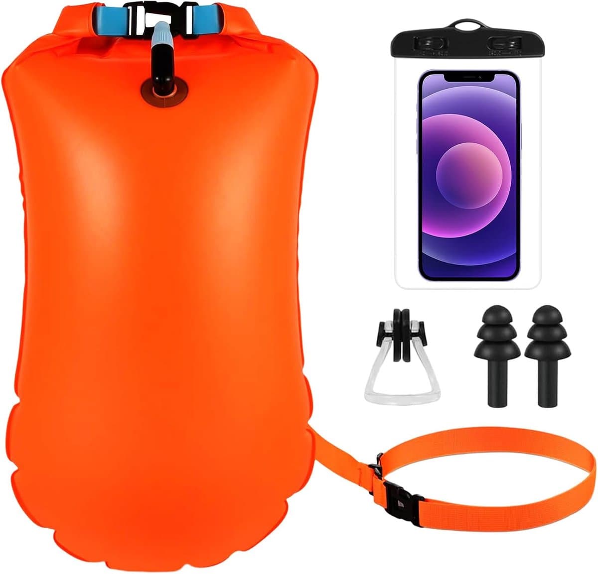 Swim Bubble, droogzak, boei zwemmen | 20L Waterdichte Veiligheidszwemboei voor Open Water en Triatlon — afbeelding 1