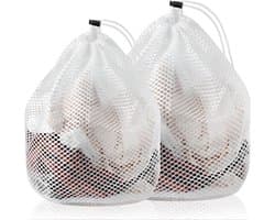 Set van 2 wasnetten met trekkoord voor delicate kleding, ideaal voor wasmachine, sokken en ondergoed — afbeelding 1