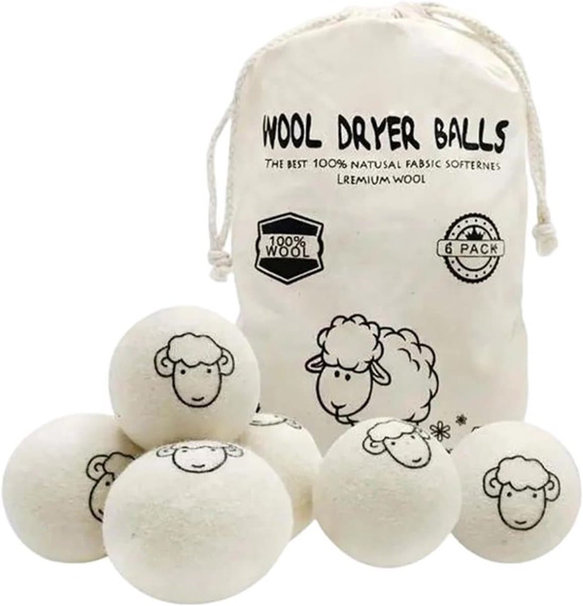 Set van 16 Droogballen - 3 cm Wolballen voor Droger - Herbruikbare Vilt-Droogballen - Kledingverzachter — afbeelding 1