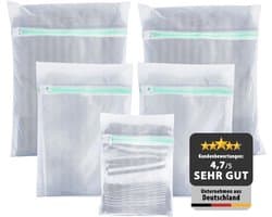 mesh waszakken voor de wasmachine - set van 5 - beschermt de fijne was, sokken, lingerie, bh's, schoenen - hoogwaardige waszak met rits - wasnetje
