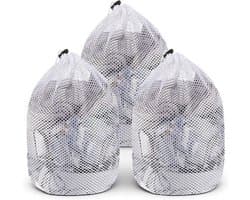 Set van 3 Kleine Wasnetjes voor Delicate Kleding met Trekkoord - Duurzame Waszakken voor Ondergoed, Sokken en Babykleding - Ideaal voor de Wasmachine en Reizen 30x40 cm