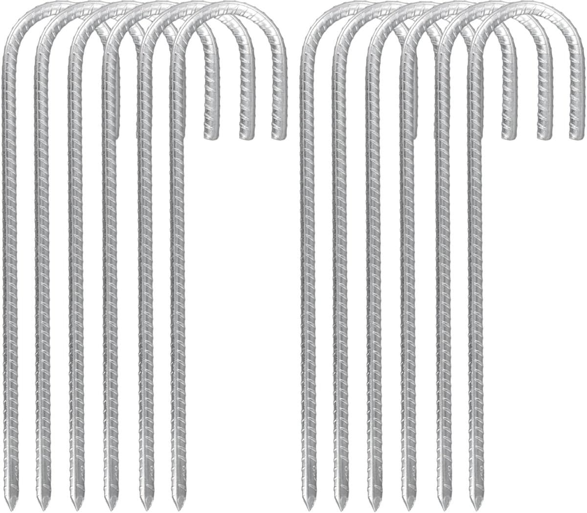 Omgoods - Set van 12 Grondankers van Gegalvaniseerd Staal 30cm — afbeelding 1