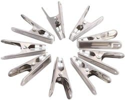 Wasknijpers 20 Stuks - Roestvrij Staal - Kleding Clips - Sterke Klemkracht - Handzaam Ontwerp - Voor Ondergoed en Wasgoed - Kledingclips