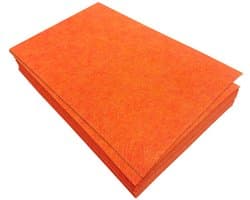 Stijve Vilten Vellen, 32 Stuks Viltstof voor Knutselen, 17,78×28,7cm Gekleurde Stof Vierkanten voor Kunst en Ambachtelijke Doe-het-zelf Benodigdheden (rood oranje)