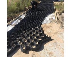 Grond Stabilisator Rooster - Oprit Stabilisatie - Buitenruimte Versterken - Hoge Belasting Capaciteit - 3x4 Meter - Zwart