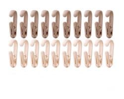 Haken – Set van 20 – 8 x 3 x 1,3 cm – Clip-haken – Veelzijdige organizer – Borgclip - Ideaal voor ophangoplossingen in keuken en badkamer – Geschikt voor kledingkasten, schoenenrekken, kapstokken, wasknijpers, enz.