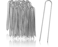 SnelShoppen - 100 Ground Anchors van Gecoat Staal - Robuuste Grondpinnen voor het Bevestigen van Onkruiddoek en Folies - Tuin en Camping - Rond 200x25