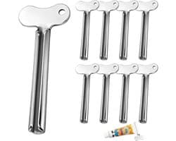Tandenpasta tube knijpers - roestvrij staal - set van 10 - vermindert verspilling - ShopVlot