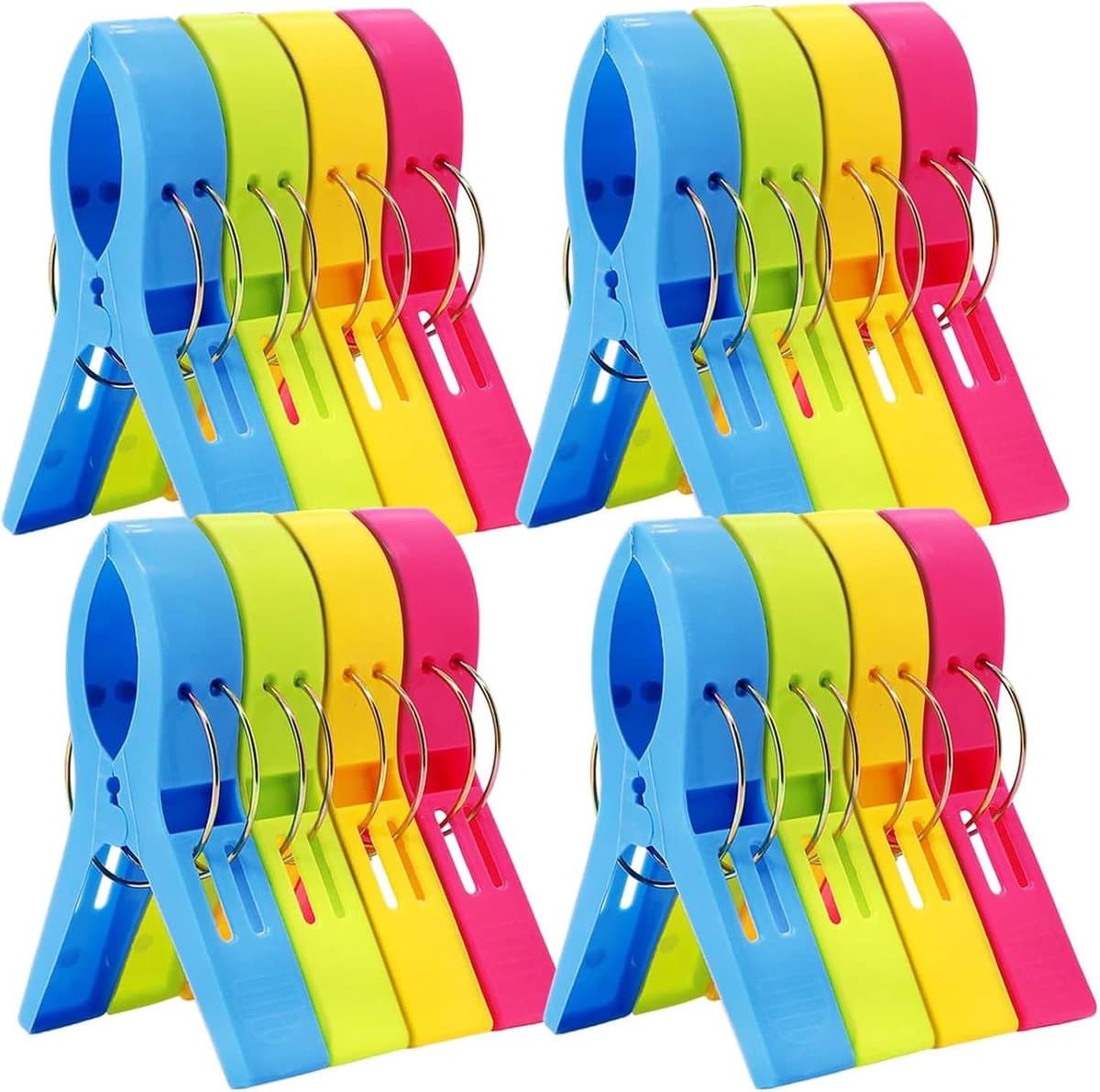 Kledingknijpers groot 8.5 x 11 cm - robuuste kunststof - windbestendig - ideaal voor strandlakens - ShopVlot — afbeelding 1