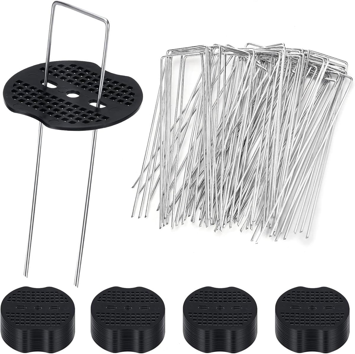 Grondankers voor onkruiddoek - 150 mm lang, 2.5 mm diameter - gegalvaniseerd staal - ideaal voor tuinprojecten - ShopVlot — afbeelding 1