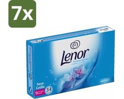 7 x Lenor - Droogtrommeldoekjes - Aprilfris - Textielverfrisser - 34 Doekjes - Droogtrommeldoekjes - Wasdoekjes - Textielverfrisser - Frisheid - Statische Elektriciteit