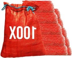 Raschelzakken - Netzakken - Oogst Opslag - Ademend Materiaal - 100 stuks 42x60cm - Rood — afbeelding 1
