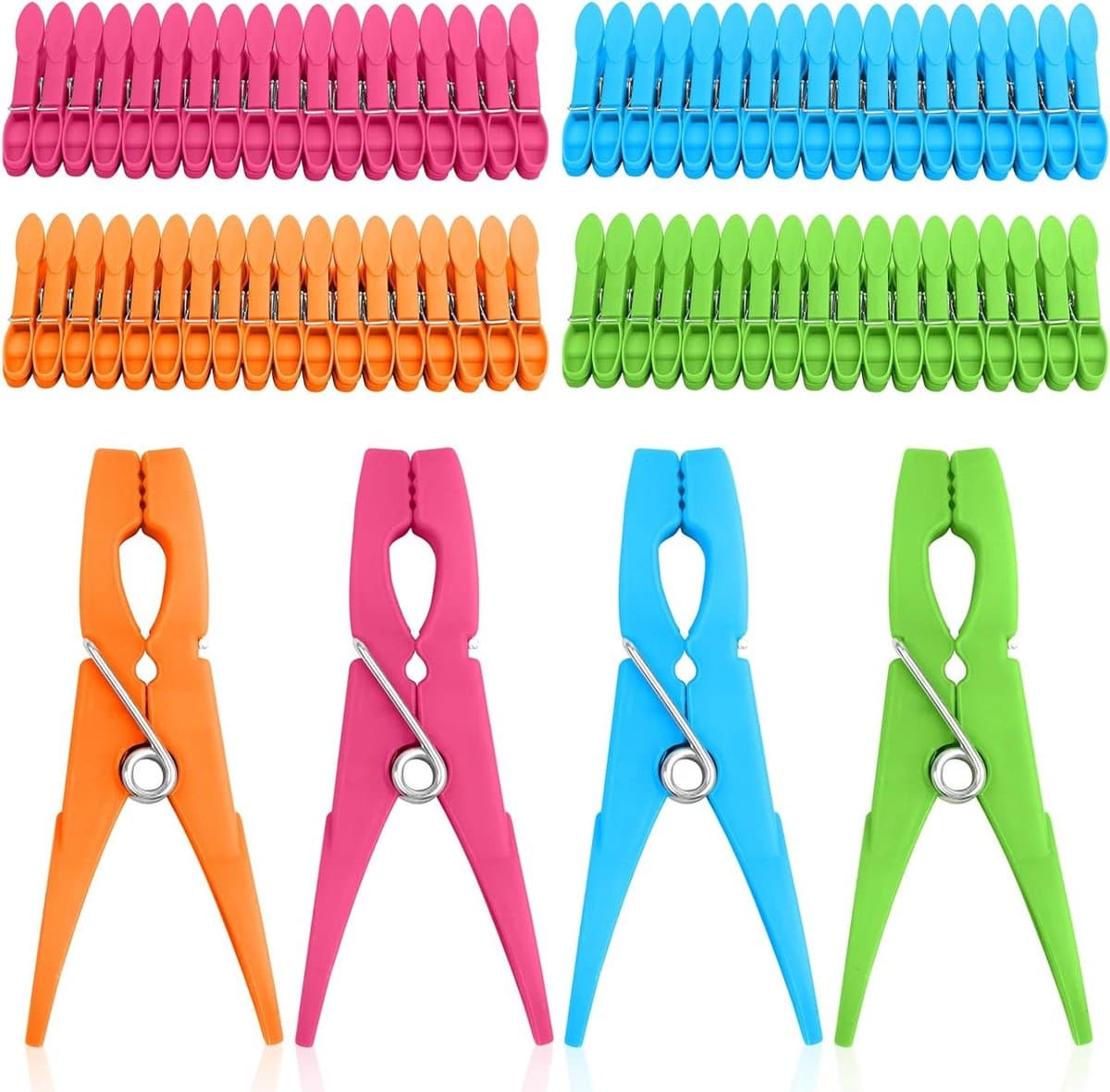 Wasknijpers - Kledingknijpers - Was ophangen - Windbestendig ontwerp - 72 stuks - Kleurrijk — afbeelding 1
