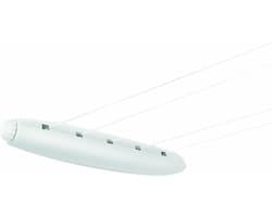 Intrekbare Waslijn - Droogrek Buiten - Was Drogen - 5 Lijnen - 20 meter - Wit