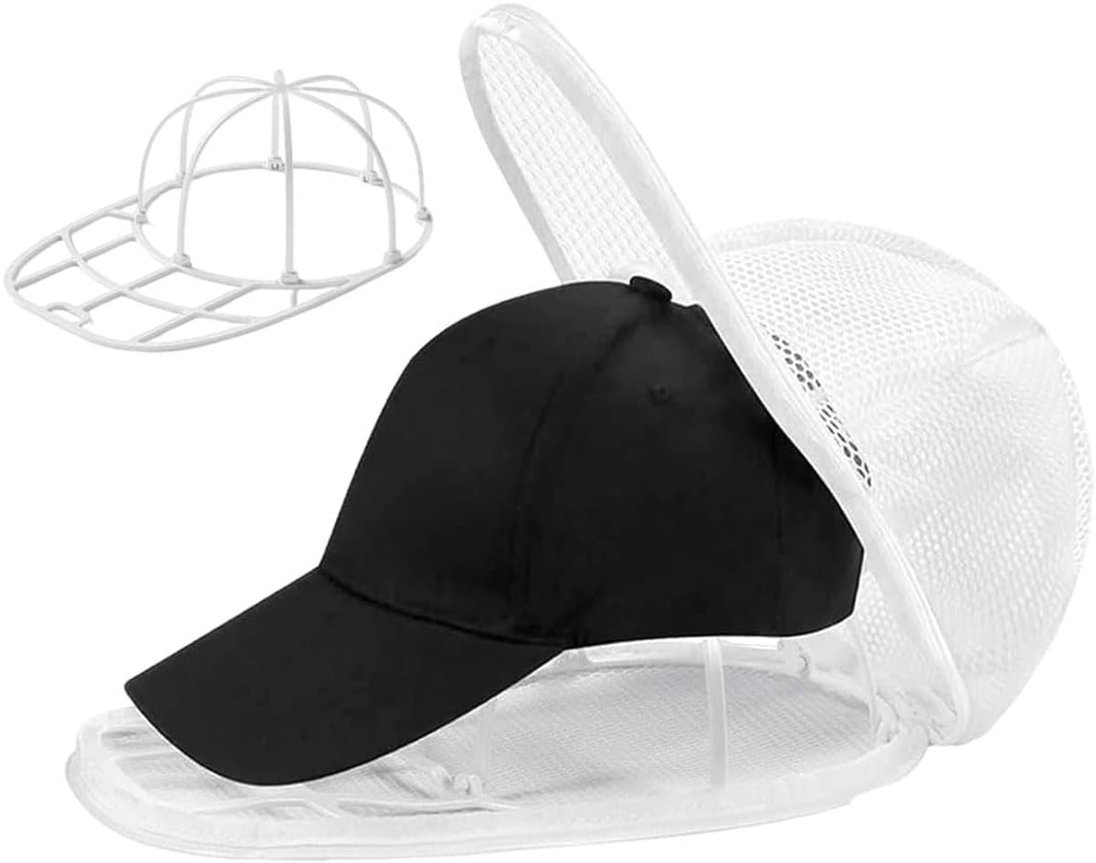 Complete set voor het wassen van petten: beschermende waszak, opvouwbare standaard en anti-deformatie bescherming voor wasmachine en vaatwasser. — afbeelding 1