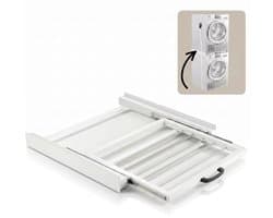 Morelia® Tussenstuk Wasmachine Droger - Inclusief Uitschuifbare droogrek - Stapelkit Wasmachine Droger - Universeel - Wit — afbeelding 1