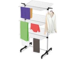 Droogtoren - Wasrek staand - Kleding drogen - 36 meter drooglengte - 77x73x140 cm - Wit