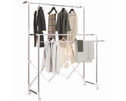 Wasdroogrek opvouwbaar tot 50 x 6 x 150 cm ideaal voor kleine woonruimtes zoals appartementen of wasruimtes ruimtebesparend makkelijk op te bergen — afbeelding 1