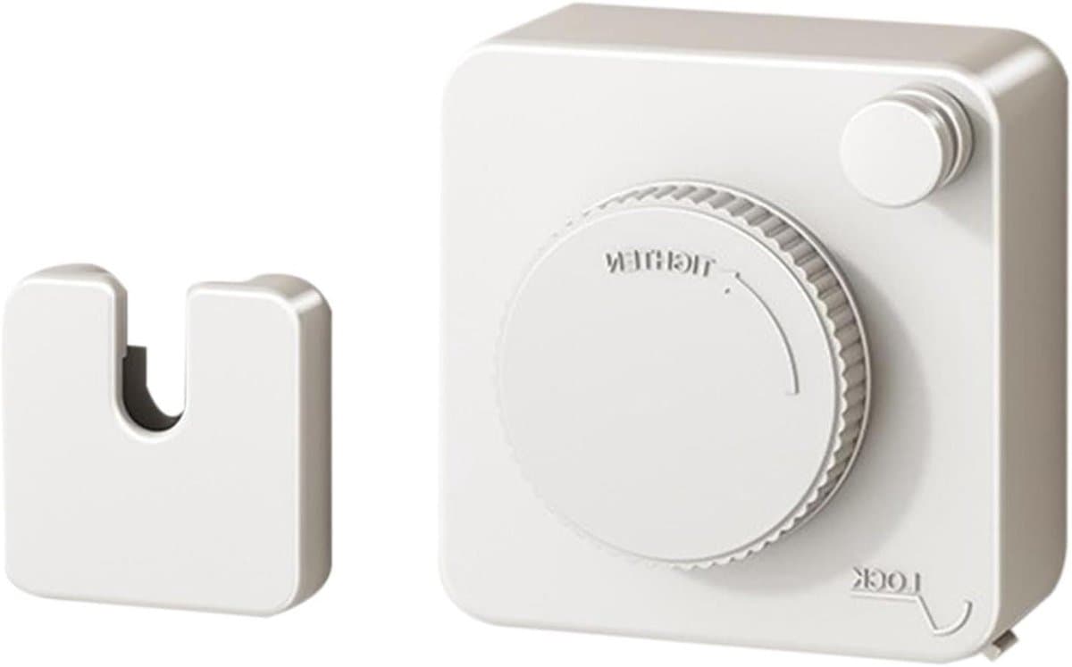 Intrekbare waslijnen - Waslijn binnen - Ruimte besparen - Geen boor installatie - 48 meter - Wit — afbeelding 1