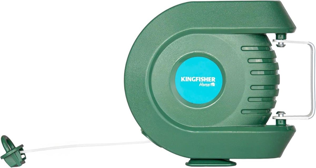 Waslijn Rol - Drooglijn - Ruimte Besparen - Automatisch Intrekbaar - 12 Meter - Wit — afbeelding 1